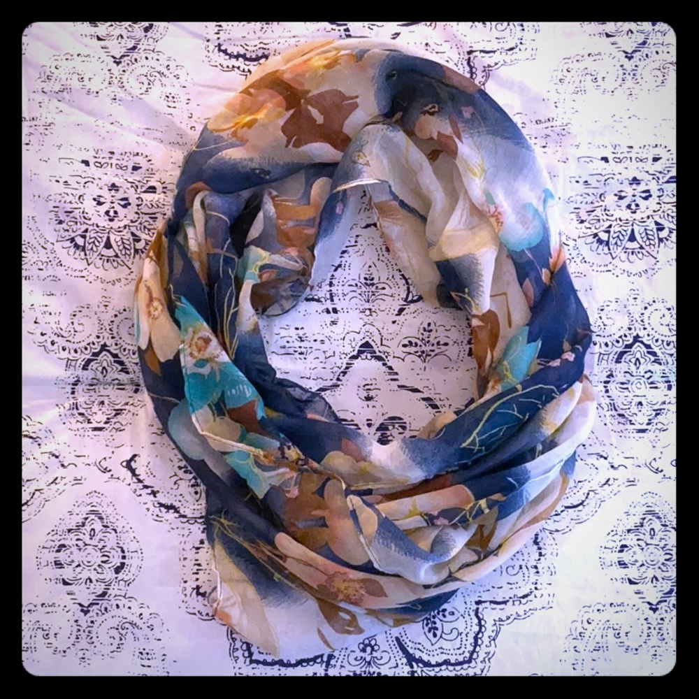 Floral patterned scarf